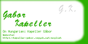 gabor kapeller business card
